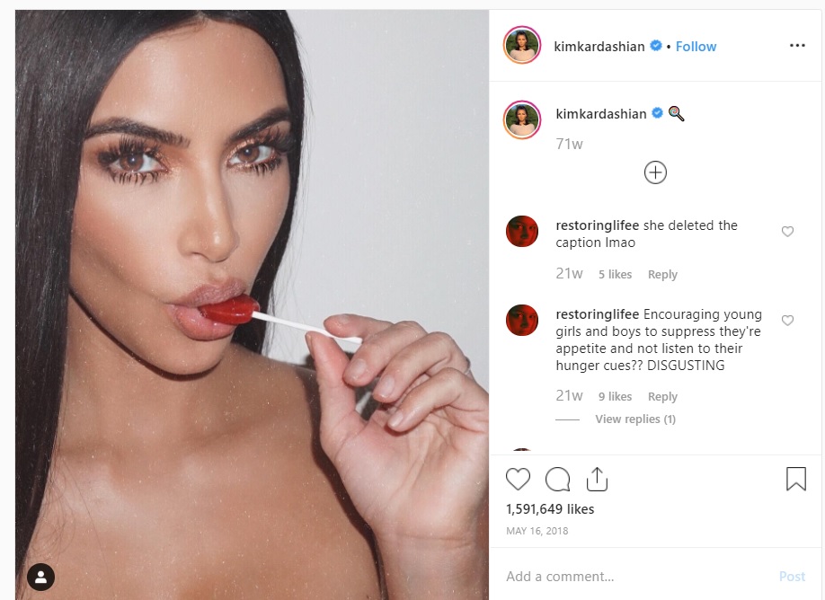 Instagram Kim lolipop